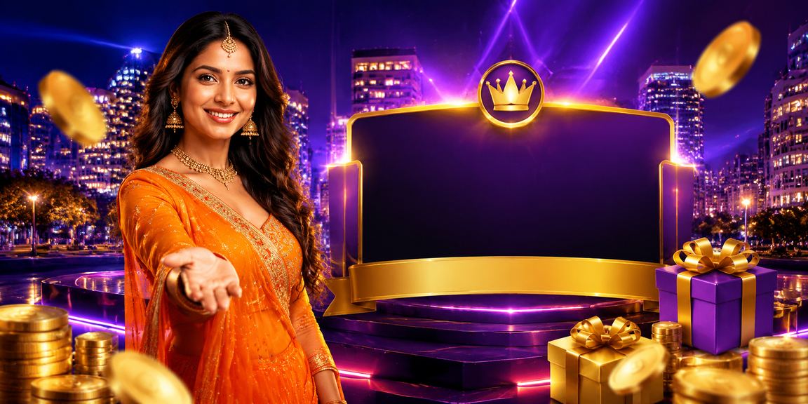 Neon glowing VIP bonus signage in casino setting